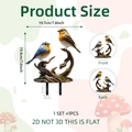 Cartoon 2D bird garden stakes decorative animal PVC outdoor signs for patio lawn decor - Two Birds Shape (DC10064)