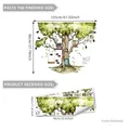 Sticker mural cabane dans l'arbre pour enfants avec oiseaux et papillons, format 155x96cm - Ensemble de 3 Pièces 30*90cm