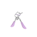 Recourbe-cils en acier inoxydable argenté avec coussinets et poignées en silicone violet - Violet / Sac OPP