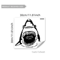 Sticker mural requin noir créatif autocollant en PVC imperméable pour décor de salle de bain - Style Requin (M14599)