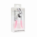 Recourbe-cils rose en acier inoxydable avec tampon de recharge en boîte transparente - Rose / Emballage en boîte