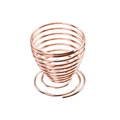 Soporte para esponja de maquillaje en metal oro rosa con diseño en espiral y base estable - Estilo Soporte de Almacenamiento Oro Rosa