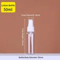 Botella de plástico transparente de 50 ml con bomba para loción y artículos de viaje - Estilo Botella Pulverizadora Transparente