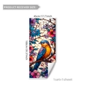 Kreativer Vintage-Vogel und lila Blumen-Fensteraufkleber für die Wohnzimmerdekoration - Eisvogel Stil (D16024) / 45*100cm