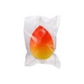 Orange to yellow gradient teardrop makeup sponge in protective clear packaging - Bag Packaging / Yellow Gradient