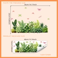 Adesivi per vetri con foglie verdi e farfalle colorate con dimensioni del prodotto - 15*40cm*1 pezzo