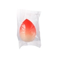 Red to flesh gradient teardrop beauty sponge in transparent plastic bag packaging - Bag Packaging / Skin Gradient
