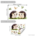 Egel raamstickers met vlinders en paddenstoelen, afmeting 40x30cm decoratie - 30*40cm (1 Vel)