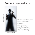Dimensions de l'autocollant statique pour fenêtre silhouette zombie effrayant 45x100cm - Style Silhouette Zombie sur Verre Dépoli (BDJ17500)