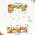 Guida alle taglie per adesivi murali fiori e farfalle, dimensioni finali 114x92cm - Set Combinazione Fiore Farfalla (TJ14123) / 30x90cm (Set da 2)