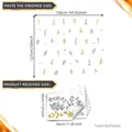 Dettaglio degli adesivi murali floreali dorati con dimensioni 30x20cm e guida layout - Set di Fiori Dipinti a Mano Oro Argento (TJ18008) / 20x30cm (6 Fogli)