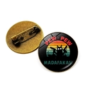Pew Pew Madafakas schwarze Katze Pin mit Vorderseite und Sicherheitsnadel-Verschluss - Bronze-2