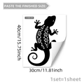 Creative black lizard silhouette wall sticker with plum blossom hollow 40x30cm - Gecko Style (C18500) / 30*40cm