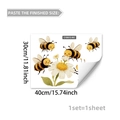 Wandaufkleber mit Sonnenblumen und Bienen 30x40cm doppelseitige Fensterfolie - 30*40cm*1 Blatt