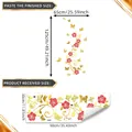 Adesivi murali con rose rosse e farfalle dorate per decorazione interni di casa - Combinazione Rosa Rossa e Farfalla Dorata (TJ13566) / 30*90cm*1pz