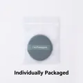 Green non-latex round cushion puff in independent packaging with finger strap - Star Pineapple Style (Individual Packaging)