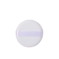 Circular white velvet makeup puff with a satin strap for flawless powder application - Cushion Puff Style (Individual Packaging)