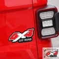 Adesivo magnetico 4x4 OFF ROAD impermeabile rosso e nero per auto, misura 20x10cm - 4x4 OFF ROAD / 20x10cm