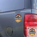 Mountain 4x4 decorative car sticker with snow mountain silhouette 15cm x 17.5cm size - 15x17.5cm