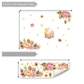 Ramadan floral moon window stickers with gold lanterns and mosque for home decoration - Ramadan Floral Moon Style (D16069) / 30*90cm