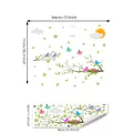 Sticker mural oiseaux sur branche pour chambre d'enfant, taille finie 94x77cm - Style de Dessin Animé de Branche d'Oiseau (30*90cm)