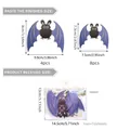 Specifiche dimensioni per adesivi murali pipistrello 3D viola con bordi dorati - Pipistrello Linea Oro Blu Viola (PY3043)
