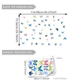 Leuchtende blaue Schmetterlings und Stern Wandsticker Set für Kinderzimmer Deko, 3 Blätter - Leuchtendes Schmetterling Stern Set (YCL7564) / 20x30cm