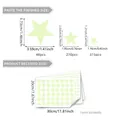 Tabella taglie per adesivi murali stelle luminose con 633 pezzi in tre diverse dimensioni - 20*30cm*3Fogli/Set / Verde Chiaro (YJ6019)