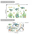 Stickers muraux tortue de mer lumineuse 80x60cm pour décoration de chambre - Ensemble de Vie Marine (20 * 30cm * 3pcs)