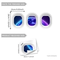 Glow-in-the-dark airplane window planet wall stickers set with 3D space view - Earth Space View Style (YCL6042)