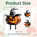 Halloween pumpkin with wizard hat 2D garden stake decoration for yard festive atmosphere - Pumpkin With Witch Hat Style (DC16004)