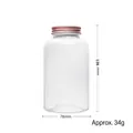 Barattolo trasparente da 500ml in plastica con tappo in metallo bronzo, h 138mm e d 78mm - Stile Bottiglia alla Deriva