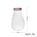 Flacone trasparente da 500ml a goccia con tappo a vite in metallo oro rosa - Stile Goccia d'Acqua