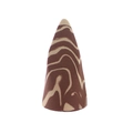 Two-tone conical makeup sponge with marble texture for wet and dry cosmetic application - Bulk/Loose Packaging / Coffee White Two-Tone