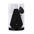 Black makeup sponge set with snowflake pattern in transparent cylindrical packaging - Snowflake Cylinder Three-cut + Mini / Black