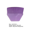 Details van de 5x4,2 cm grootte en de lichte 34g koffer van de lila make-up kwast - Transparante OPP-zakverpakking / Paars