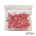 Bag of 30 red hexagon makeup sponges in frosted zipper packaging for cosmetic blending - Hexagon / Large Edition / Burgundy