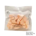 Detailed view of 25PCS diamond cut makeup sponges in frosted ALYAN zipper bag - Diamond / Large Edition / Nude