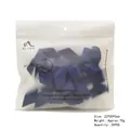 Detailed shot of 25pcs blue triangular makeup sponges in frosted packaging bag - Diamond / Large Edition / Glaze Blue