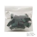 Set of 25 green diamond makeup sponges in matte frosted packaging with zip lock - Diamond / Large Edition / Dark Green