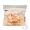 Detailed set of 25 beige makeup sponges in various shapes in a frosted zip pouch - Triangle / Large Edition / Nude