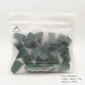 25 pieces of triangle makeup sponges in frosted zipper bag with dimensions and weight info - Triangle / Large Edition / Dark Green