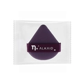 Deep purple teardrop makeup sponge with brand ribbon and clear protective packaging - Dark Purple Triangle (Bagged)
