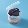 Set of colorful triangular makeup sponges in a clear storage box for base makeup - Cylindrical Box Set (5 Pcs)