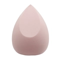 Pink teardrop makeup sponge with slanted edge for precise beauty blending - Single Bevel Teardrop / Light Pink