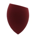 Tear-drop shaped makeup sponge in deep burgundy red with flat slanted edge design - Burgundy