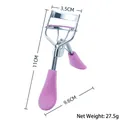 Recourbe-cils en métal argenté avec poignée en caoutchouc violet et ressort professionnel - Violet