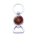 Porte-clés roulette tournante en alliage de zinc poli avec ouvre-bouteille de bière - Style Roue de Roulette (JY9495-5)