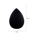 Black teardrop makeup sponge blender for base makeup application with size 85x58mm - Extra Large Teardrop Bulk / Black
