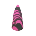 Macro shot of dual-tone pink and black marble cone makeup sponge with ultra-soft texture - Bulk/Loose Packaging / Rose Red and Black